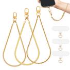 Pulseira de telefone Xfilm, pacote com 3 unidades, metal dourado, antifurto