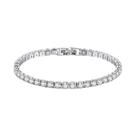 Pulseira De Tênis De Zircônia Prateada 2.5/3/4/5mm, Joia De Moda Punk Com Cristais Deslumbrantes Pulseira De Tênis De Zircônia Prateada 2.5/3/4/5mm, Joia De Moda Punk Com Cristais Deslumbrantes