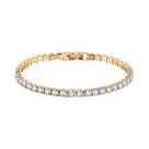 Pulseira De Tênis Feminina De Luxo Em Prata Com Zircônia De Cristal Arco-Íris De 4mm, Joia Colorida Pulseira De Tênis Feminina De Luxo Em Prata Com Zircônia De Cristal Arco-Íris De 4mm, Joia Colorida