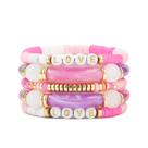 Pulseira de tubo de bambu Bracelete empilhável com curvas grossas