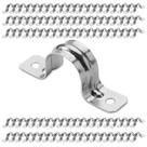 Pulseira de tubo OHLECTRIC Heavy Duty em aço inoxidável, pacote com 100