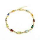 Pulseira de Zircônias Coloridas com Design Sofisticado e Extensor Ajustável