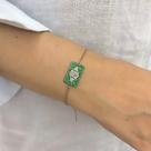 Pulseira Delicada Cravejada Bandeira Do Brasil