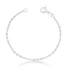 Pulseira delicada infantil com Bolinhas Prata 925 Pulseira delicada infantil com Bolinhas Prata 925