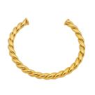 Pulseira design torcido banhado em ouro 18k