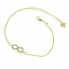 Pulseira Do Símbolo Do Infinito Em Strass PRI Style Folheada A Ouro 18K Antialérgica