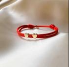 Pulseira Dois Coração - Banhado em Ouro 18k