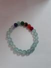 Pulseira dos 7 chakras com quartzo rosa