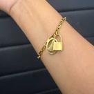 Pulseira Dourada Cadeia de Consagração de Nossa Senhora - Aço Inox