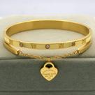 Pulseira dourada cm pingente