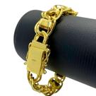 Pulseira Dubai 15mm Banhado a Ouro 18K Luxo 750