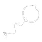 Pulseira e Anel Ajustável de Prata 925 Hand Chain Jade