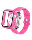 Pulseira e capa BandSmith Slim de silicone esportiva 38 mm rosa
