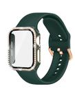Pulseira e capa brilhante para Apple Watch Series 9, 8, 7, 6, 5, 4, 3, 2, 1 e SE Pulseira e capa brilhante para Apple Watch Series 9, 8, 7, 6, 5, 4, 3, 2, 1 e SE