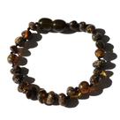 Pulseira e Tornozeleira Infantil 15cm Âmbar Báltico Verde Escuro Polido