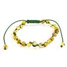 Pulseira e Tornozeleira Regulável (15cm) Âmbar Báltico Verde Claro Polido