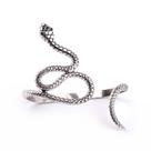 Pulseira Elegant Silver Snake com olhos verdes