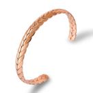 Pulseira elegante em ouro rosa, punho trançado, elegante, ajustável Pulseira elegante em ouro rosa, punho trançado, elegante, ajustável