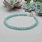 Pulseira Elementares Amazonita Pedra Natural Prata 925