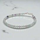 Pulseira Elementares Fluorita Pedra Natural Prata 925
