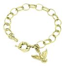 Pulseira Ello Com Pingente Espírito Santo Banho De Ouro 18k 3192F
