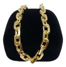 Pulseira Elo Cadeado 7mm Banhada a Ouro Ouro Premium