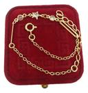 Pulseira Elo Cadeado Longa Com Zircônia 3mm Moedas Antigas