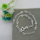 Pulseira Elo Coração De Prata Bijou Art