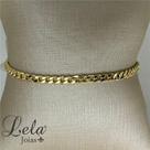 Pulseira elo grumet folheado em ouro 18k