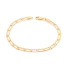 Pulseira elo longo batido folheada a ouro 552014 Rommanel