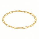 Pulseira Elo Longo Feminina 18cm Folheada a Ouro 18k Pulseira Elo Longo Feminina 18cm Folheada a Ouro 18k