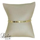 Pulseira elo piastrine folheado em ouro 18k