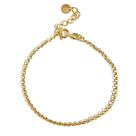Pulseira Elo Português Fina Banhada a Ouro