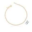 Pulseira Elo Português Revestida em Ouro Rosé