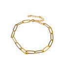 Pulseira elos alongados banhada a ouro