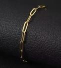 Pulseira Elos Banhada Ouro 18k em aço inox Com Extensor Luxo