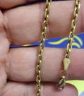 Pulseira Elos Cadeadinho Ouro 18 Kilates Peso 5.50 Gramas 22 Cm 3.5 mm - Oco