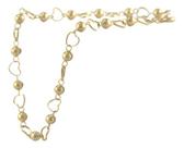 Pulseira Elos De Coração E Bolinhas 3.0 Ouro 18k 750 18 Cm
