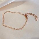 Pulseira Elos de Coração P - Ouro rosé