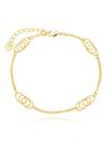 Pulseira Elos Entrelaçados Dourado Semijoia Lizzy Fatin