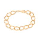 Pulseira Elos Lisos e Torcidos Banhado Ouro Rommanel 552205