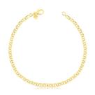 Pulseira Elos Malha Piastrine Folheada A Ouro 18k