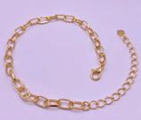 Pulseira Elos Ovais Interligados Banhada em Ouro 18K