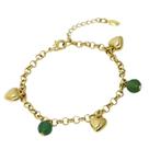 Pulseira Elos Portugueses Berloques Corações E Cristais 1896
