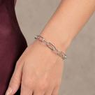 Pulseira Elos Prateada em Alumínio Banhado