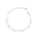 Pulseira Elos Retangulares - Banhada em Prata 925