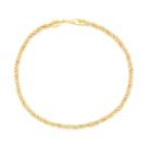 Pulseira em Ouro 18K Cordão Baiano Tricolor - AU12398