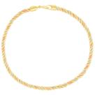 Pulseira em Ouro 18k Cordão Tricolor 2,6MM com 19CM - AU8781