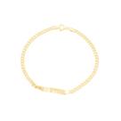 Pulseira em Ouro 18K Elos Grumet com Plaquinha - AU13147
