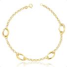 Pulseira Em Ouro 18k Malha Elo Português Pulseira Em Ouro 18k Malha Elo Português